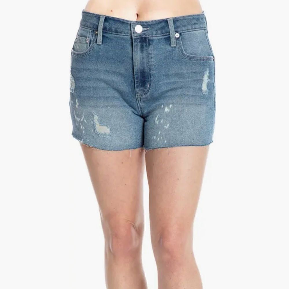 Juicy Couture 2 of Hearts Denim Shorts Medium Wash 29 NWT
